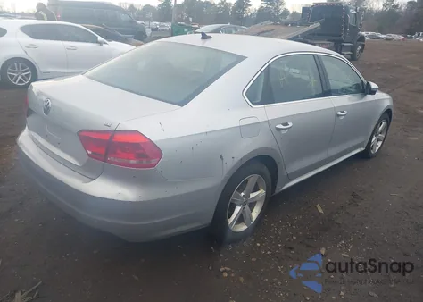 2012 Volkswagen Passat 2.5L Se из США, поврежденный, VIN 1VWBP7A35CC070504